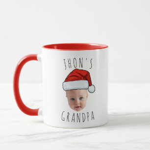 Mug Funny Custom Baby Face Père Noël Chapeau Photo de 