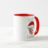Mug Funny Custom Baby Face Père Noël Chapeau Photo de  (Devant droit)