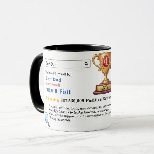 Mug Funny Custom Best Dad (Devant gauche)