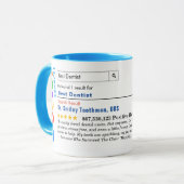 Mug Funny Custom Best Dentist (Devant gauche)