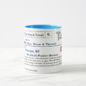 Mug Funny Custom Best ENT (Ear, Nose & Throat) (Centre)