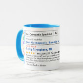 Mug Funny Custom Best Orthopedic Specialist (Devant gauche)