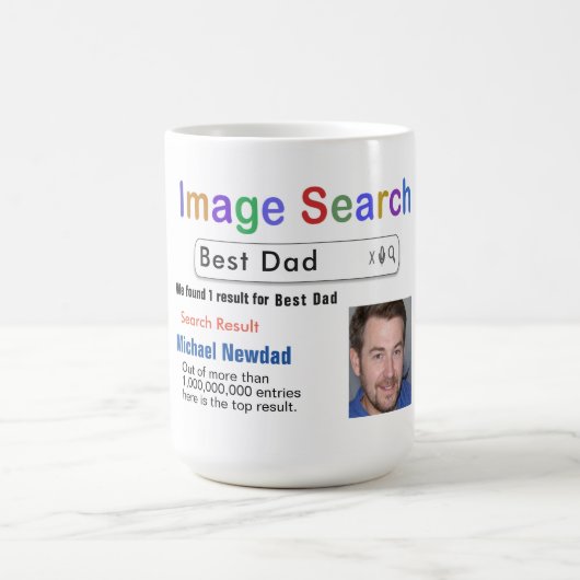 Mug Funny Custom Best Papa Recherche Boug Cadeau (Centre)