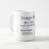 Mug Funny Custom Best Papa Recherche Boug Cadeau (Devant gauche)