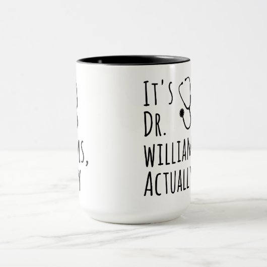 Mug Funny Custom Doctor Name Gift – It's Dr. Actually (Centre)
