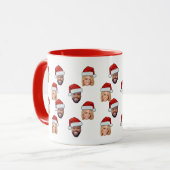 Mug Funny Custom Face 2 Photos Père Noël Casquette Xsm (Devant gauche)