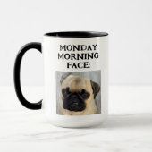 Mug Funny Custom Mon Lundi Matin Visage Ajouter Photo (Gauche)