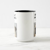 Mug Funny Custom Mon Lundi Matin Visage Ajouter Photo (Centre)