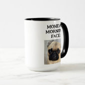 Mug Funny Custom Mon Lundi Matin Visage Ajouter Photo (Devant droit)