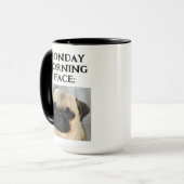 Mug Funny Custom Mon Lundi Matin Visage Ajouter Photo (Devant gauche)