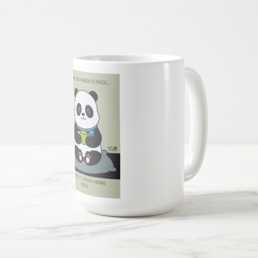 Mug Funny Custom Sarcastic Panda Opinion Coworker Gift (Devant droit)