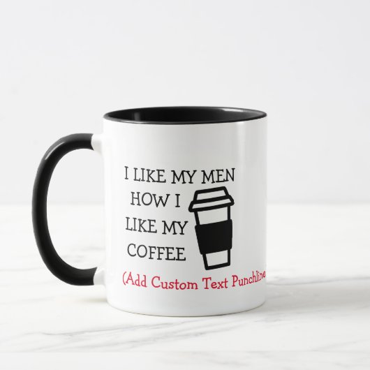 Mug Funny Custom Text Puns Café Amateurs de caféine (Gauche)