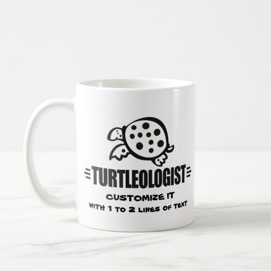 Mug Funny Custom Turtle (Gauche)