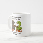 Mug Funny, cute, cartoon animal snake short quote gift (Devant gauche)