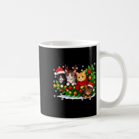Mug Funny Cute Cat Crew Santa Hat Christmas Xmas Women (Droite)