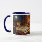 Mug Funny Cute Dogs Playing A Board Game Coffee (Gauche)