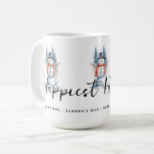 Mug Funny Cute MInimal Snowman Frosted Forest Xmas (Devant gauche)