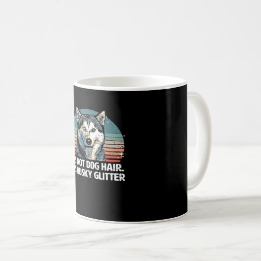 Mug Funny & Cute Siberian Husky Dog Glitter Classic T- (Devant droit)