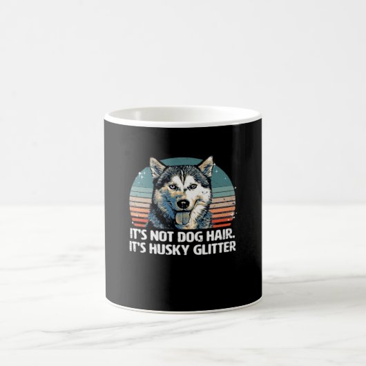 Mug Funny & Cute Siberian Husky Dog Glitter Classic T- (Centre)