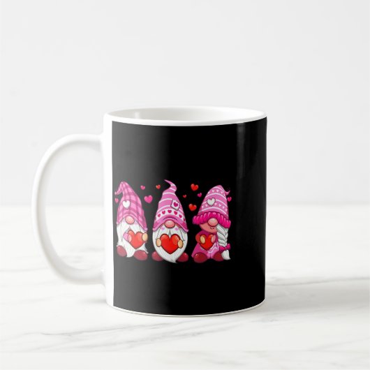 Mug Funny Cute Three Gnomies Nk Hearts Matching Vale  (Gauche)