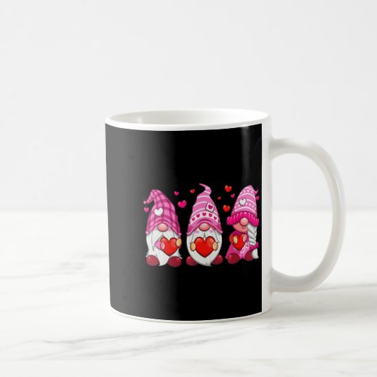 Mug Funny Cute Three Gnomies Nk Hearts Matching Vale  (Droite)