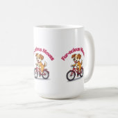 Mug **Funny Cycling Dog – Cute Dog Riding a Bicycle Il (Devant droit)