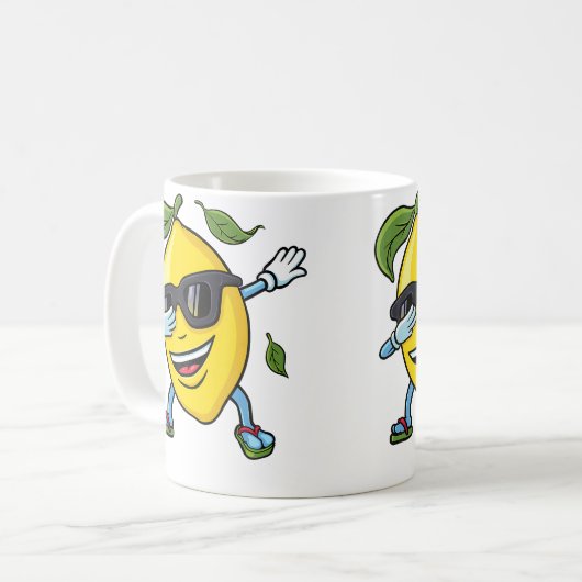 Mug Funny Dabbing Lemon Summer Camp Vacation Beach Men (Devant gauche)