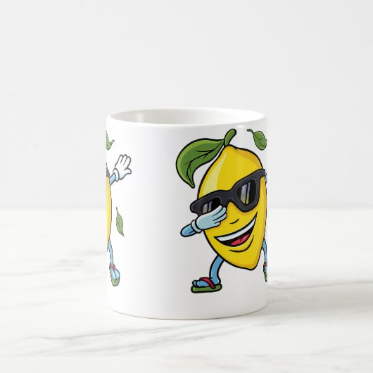 Mug Funny Dabbing Lemon Summer Camp Vacation Beach Men (Centre)