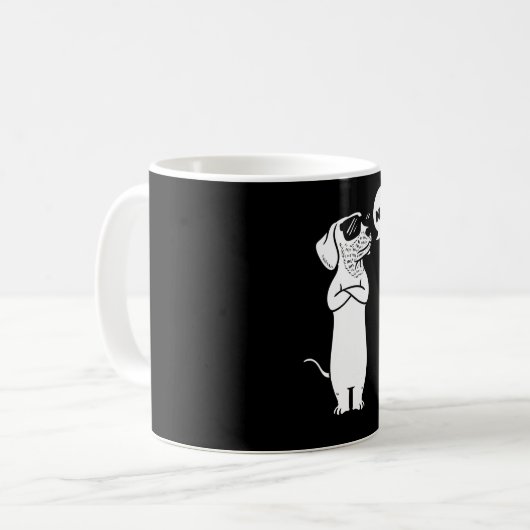 Mug Funny Dachhund chien drôle Idée cadeau (Devant gauche)