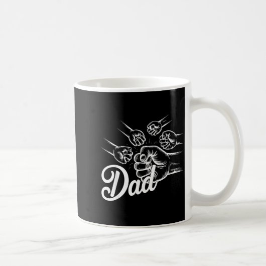Mug Funny Dad Of Four Toddler Kids Fathers Day Fist Bu (Droite)