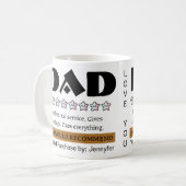 Mug Funny Dad Review 10/10 Je recommande Personnaliser (Devant gauche)