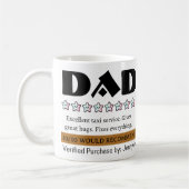 Mug Funny Dad Review 10/10 Je recommande Personnaliser (Gauche)
