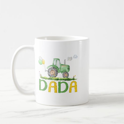Mug Funny Dada Anniversaire Garçon Tracteur ferme Cami (Gauche)