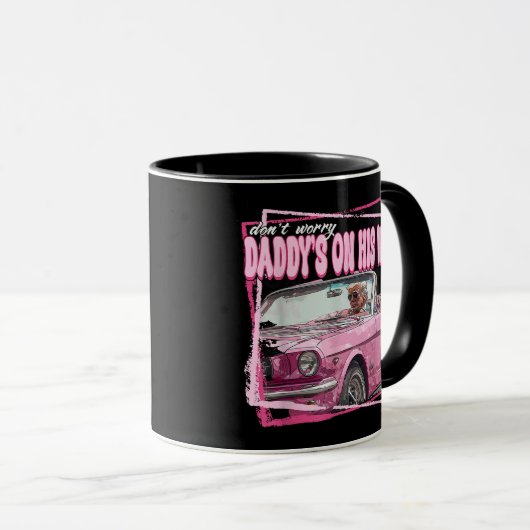 Mug Funny Daddy's Home Trump Pink 2024 Take America Ba (Devant droit)
