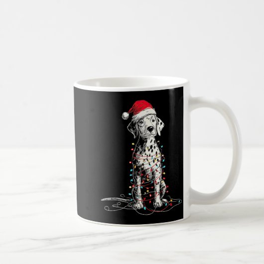 Mug Funny Dalmatian Christmas Graphics Dog Lights Love (Droite)