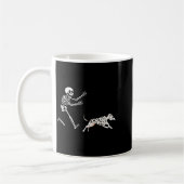 Mug Funny Dalmatian Running Skeleton Halloween  (Gauche)