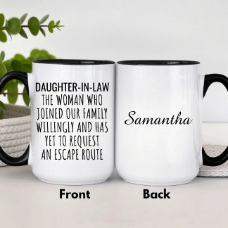 Mug Funny Daughter In Law Quote Personalized