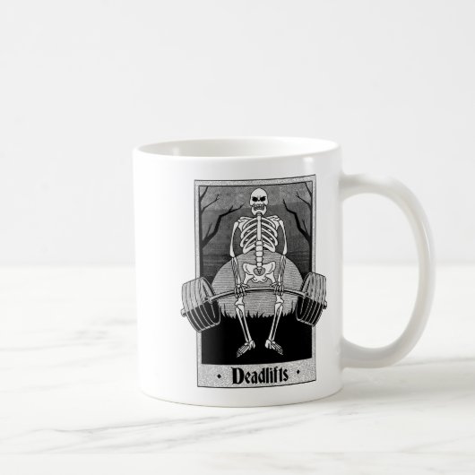 Mug Funny Deadlifts Weightlifter Skeleton Halloween Gy (Droite)