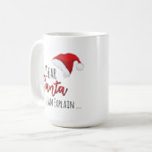 Mug Funny Dear Santa (I can Explain ...) Customizable (Devant gauche)