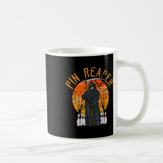 Mug Funny Death Bowling Grim Reaper Bowler Gifts Men O (Droite)