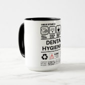 Mug Funny Dental Hygienist Handicap Information (Devant gauche)