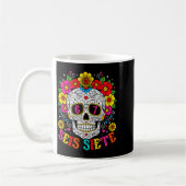 Mug Funny Dia De Los Muertos Sugar Skull Seis Siete 67 (Gauche)