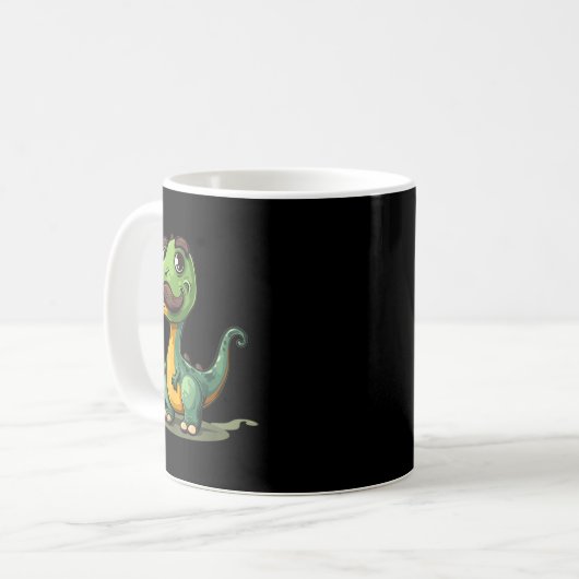 Mug Funny Dinosaur With Mustache Beard For Adults And (Devant gauche)