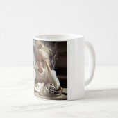 Mug Funny Distressed Doll Face Meme Smoking Sarcastic  (Devant droit)