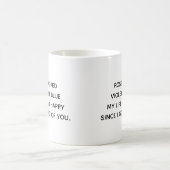Mug Funny Divorce Poème Noir Blanc (Centre)