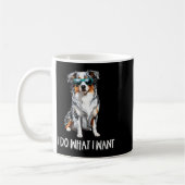 Mug Funny Do What I Want Blue Merle Australian Shepher (Gauche)