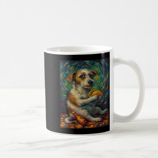 Mug Funny Dog Eating Taco Graphic Art Design (Droite)