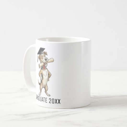 Mug Funny dog Graduation Personalized (Devant gauche)