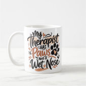 Mug Funny Dog Lover Typography Paw Quote (Gauche)