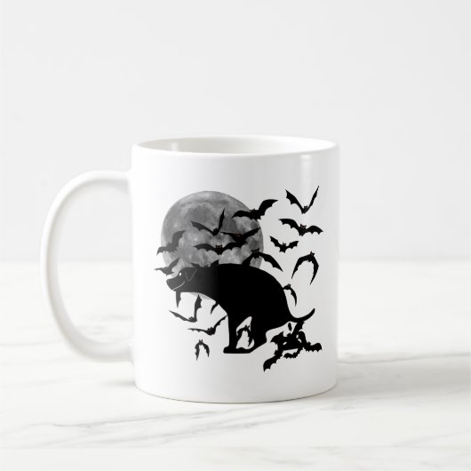Mug Funny Dog Pooping Bats (Gauche)
